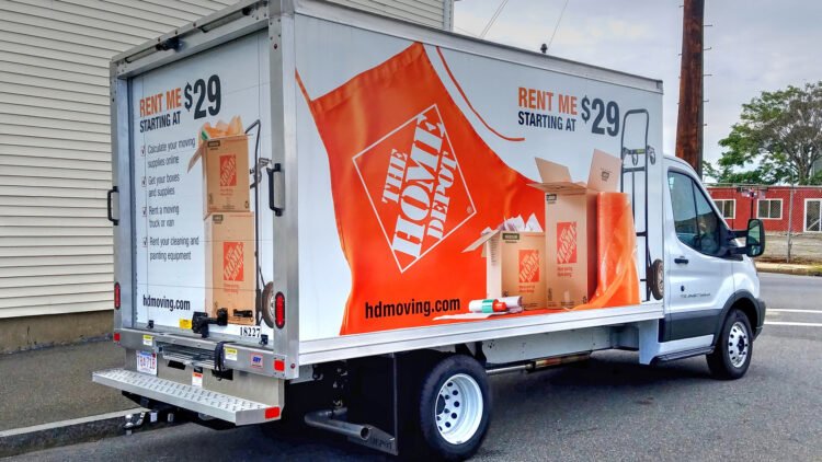 Home Depot Truck Rental: A fleet of vehicles for moving and transportation